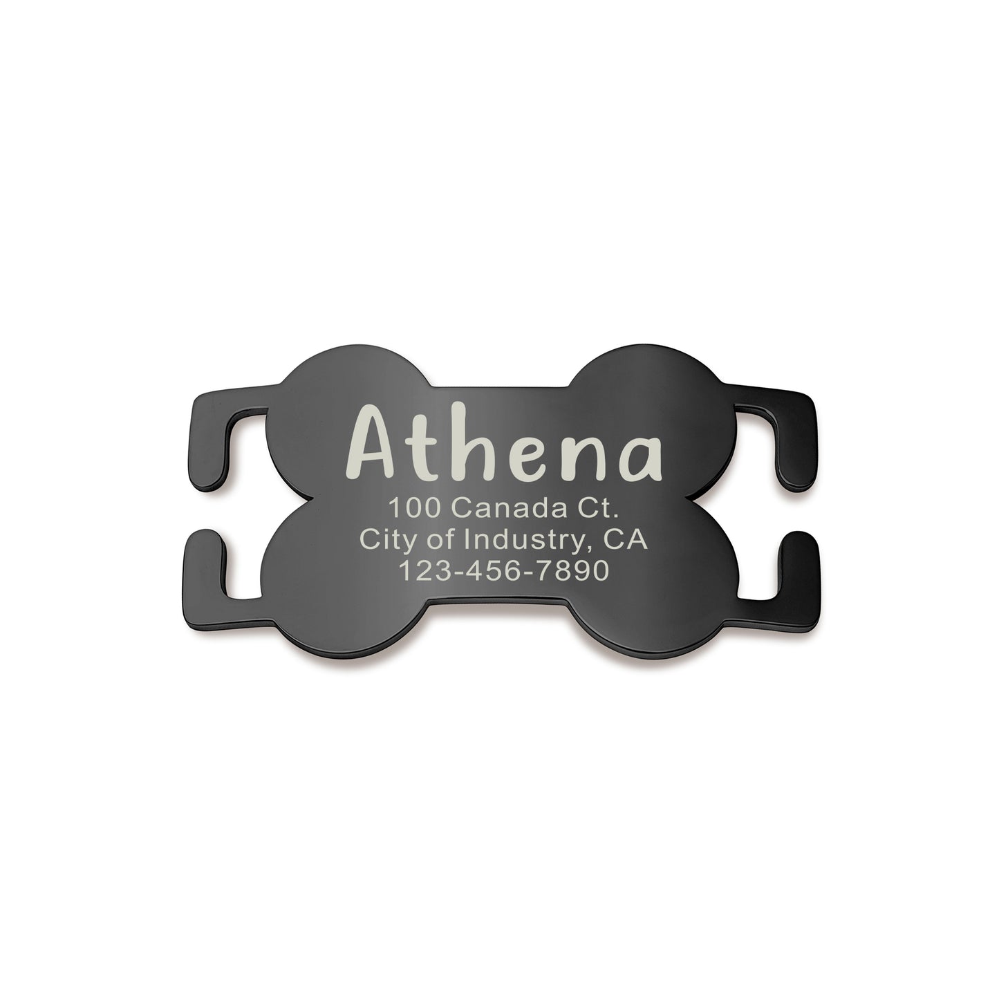 Dog Bone Stainless Steel Slide-On Pet ID Tag