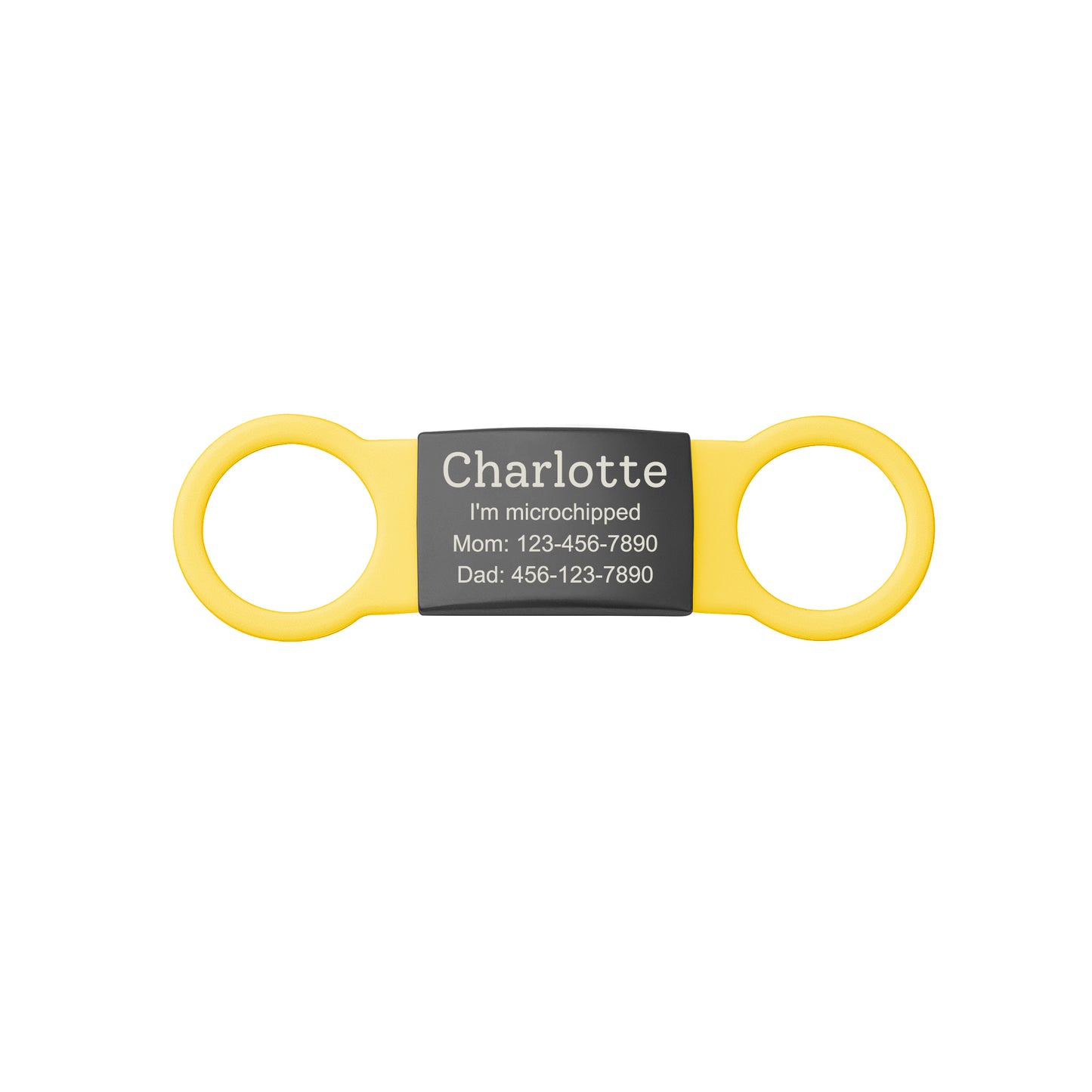 Custom Black Slide-On Pet ID Dog Tag