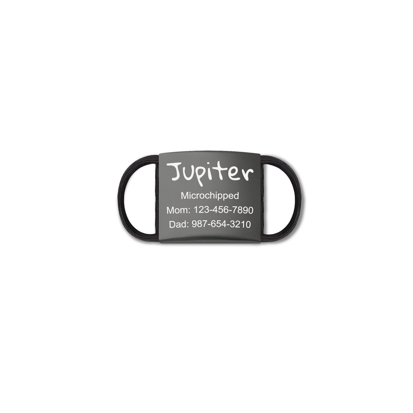 Custom Name Fabric Silent Slide-On Pet Tag