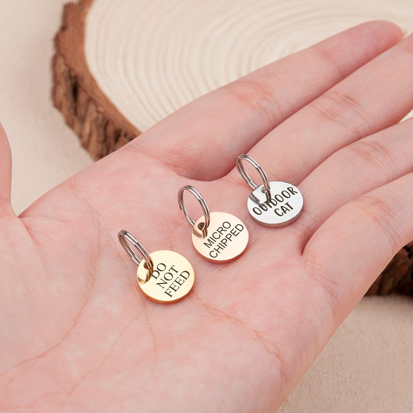 Mini Round Collar Charm