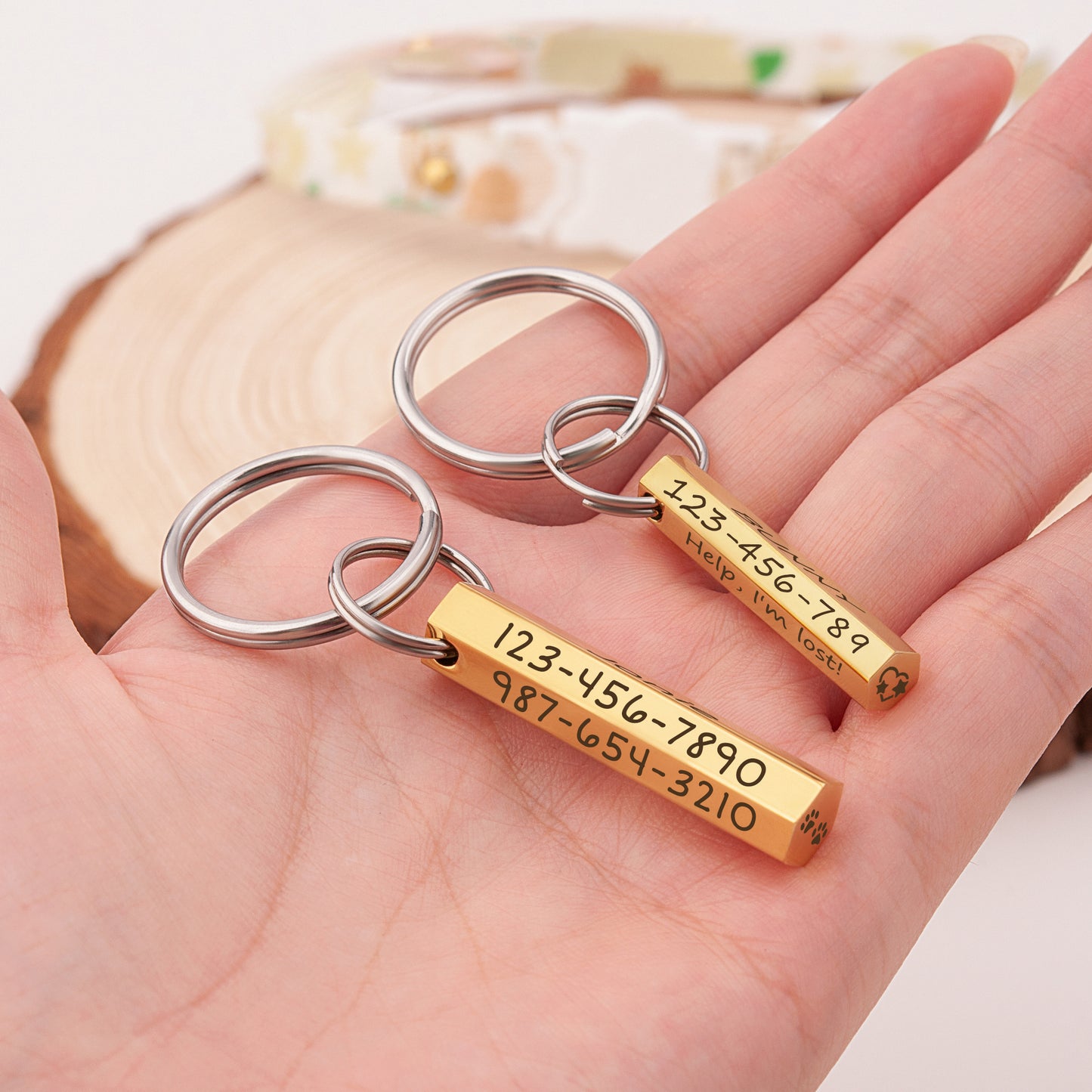 Hexagon Bar Pet Tag