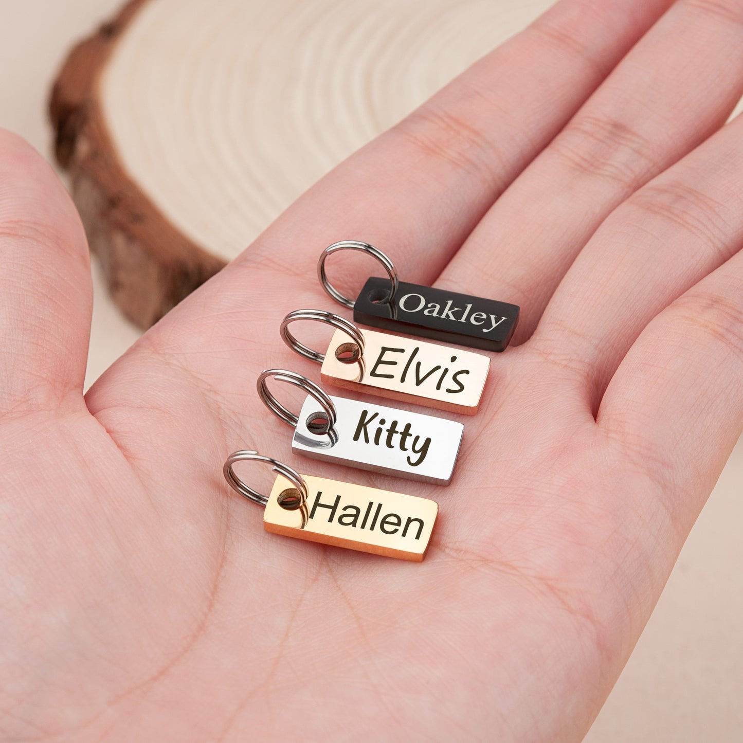 Mini Rectangle Pet Collar Charms