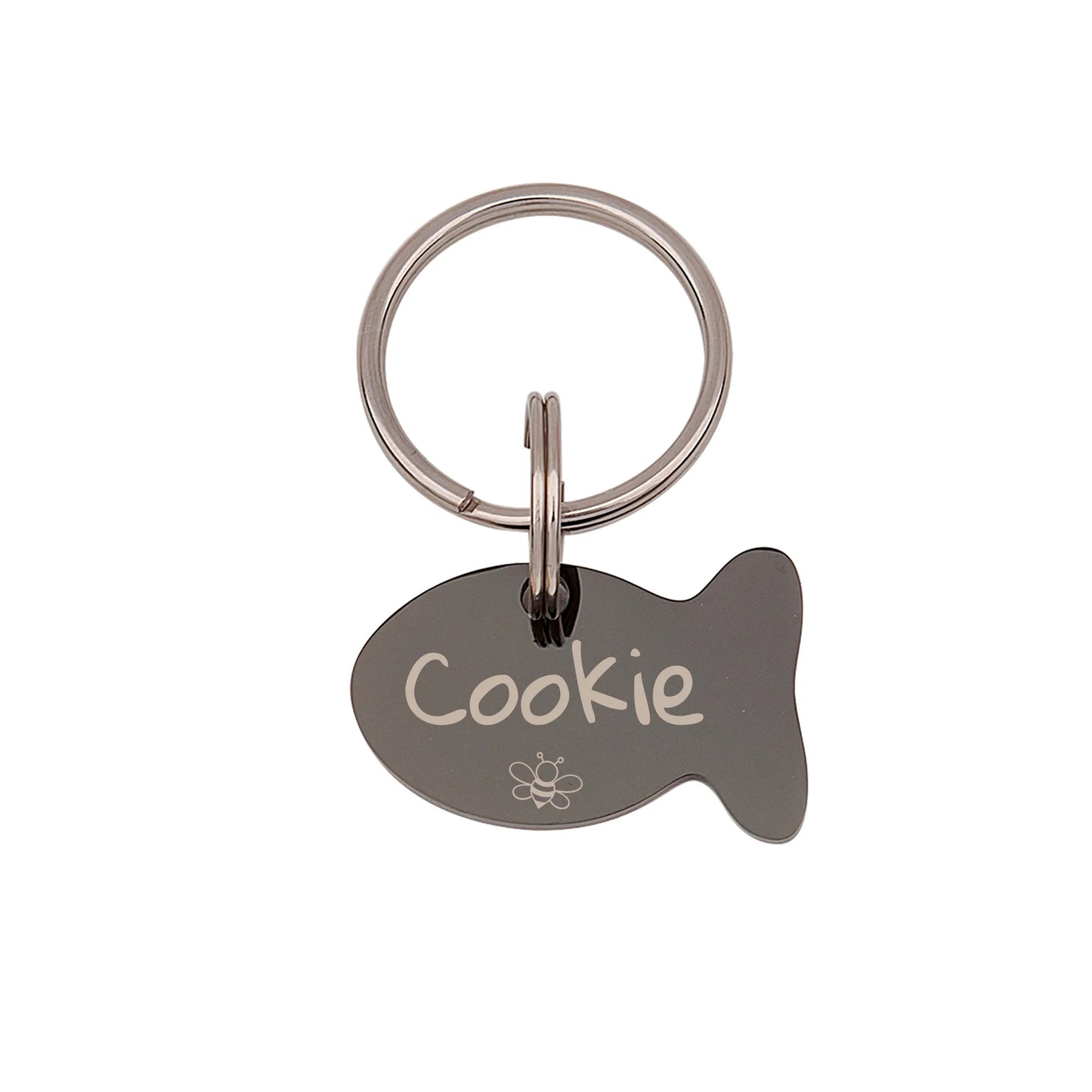 Fish Shaped Name and Icon Pet ID Tag