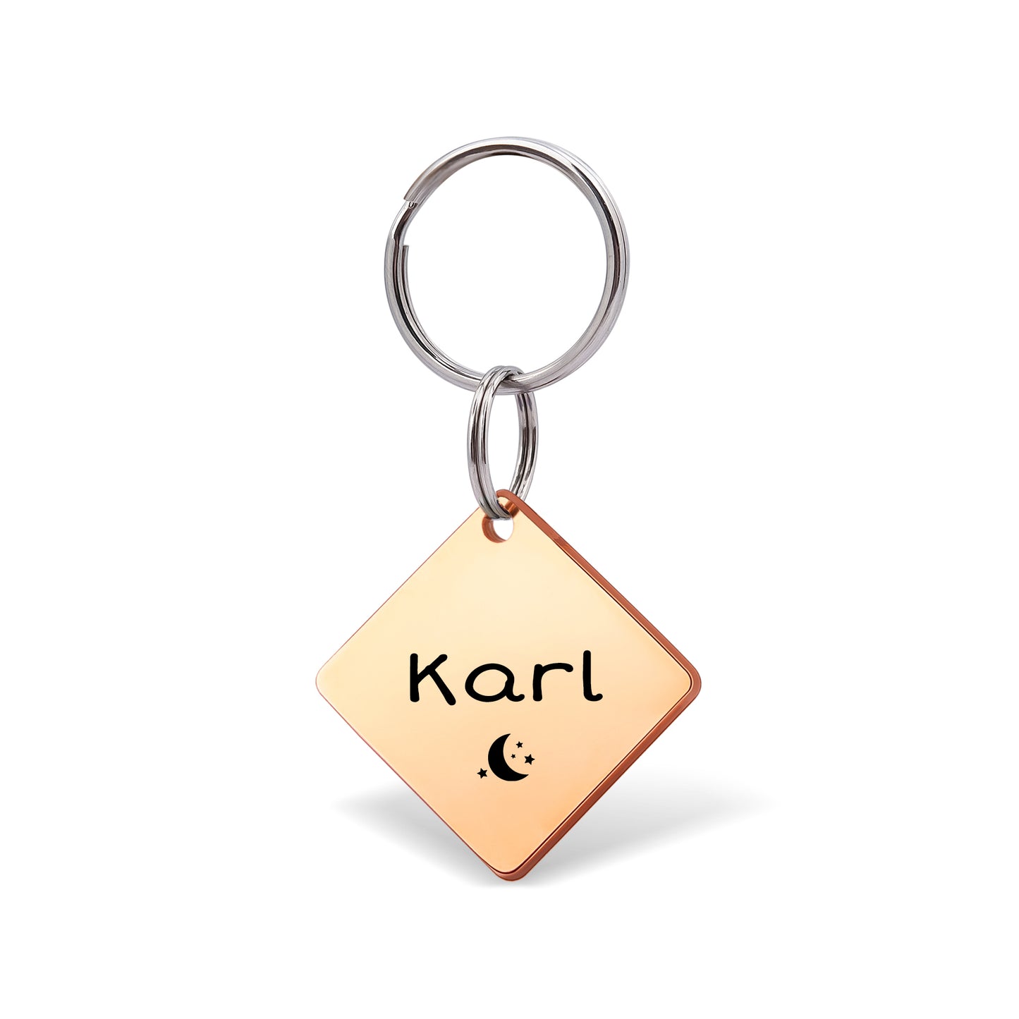 Diamond Name and Icon Pet ID Dog Tag