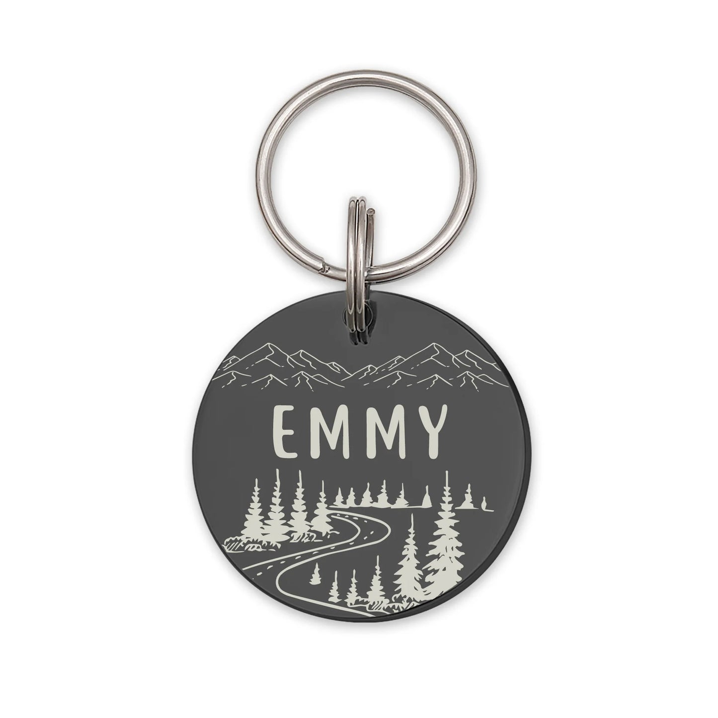 Round Mountain Road Pet ID Dog Tag