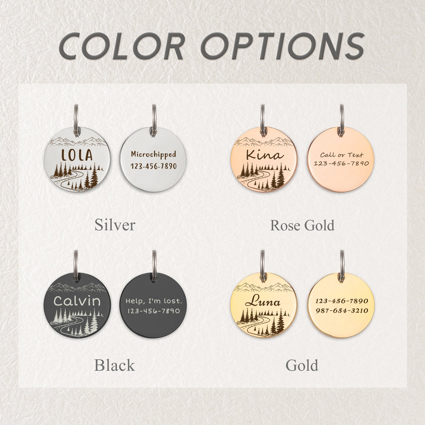 Round Mountain Road Pet ID Dog Tag