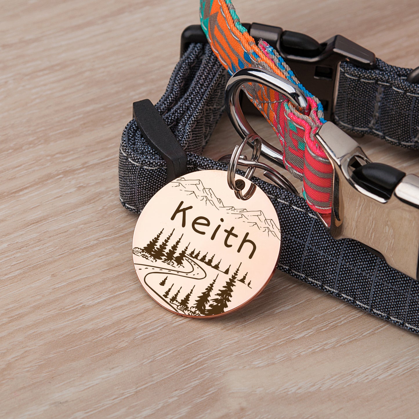Round Mountain Road Pet ID Dog Tag