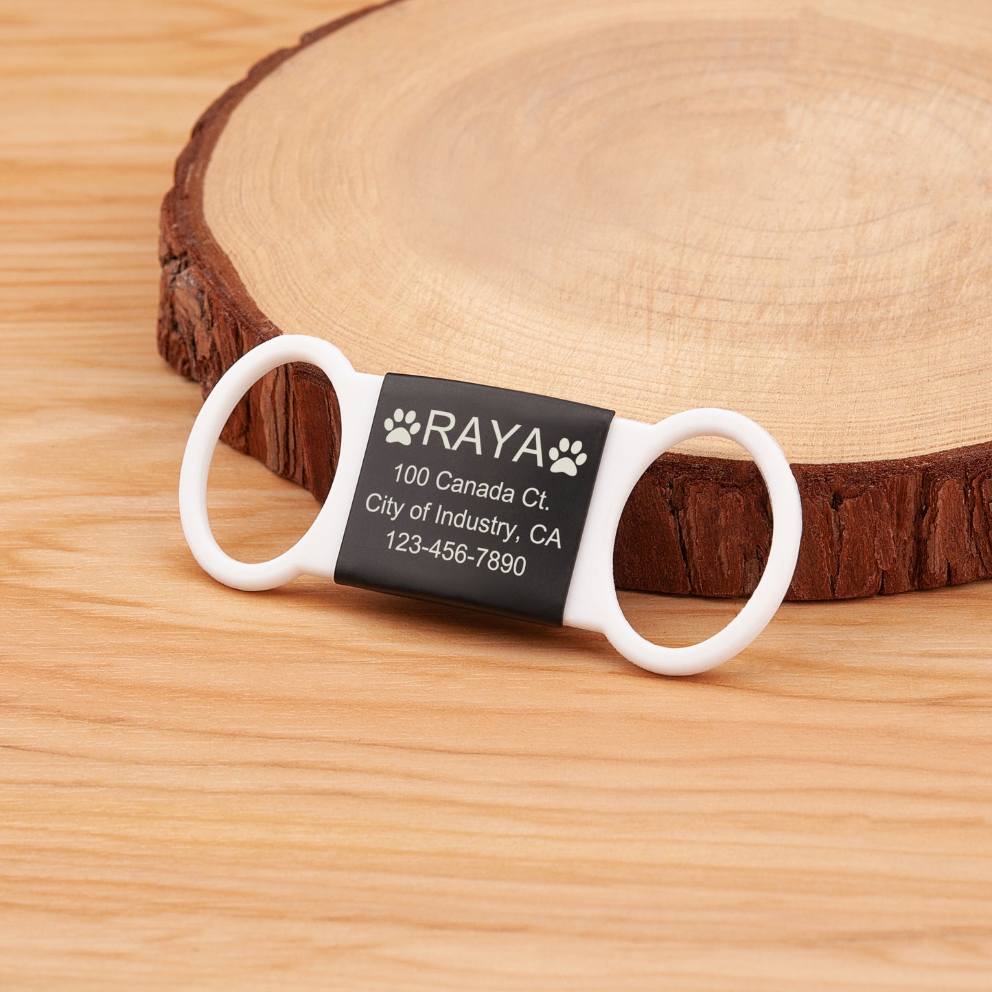 Custom Black Slide-On Pet ID Dog Tag