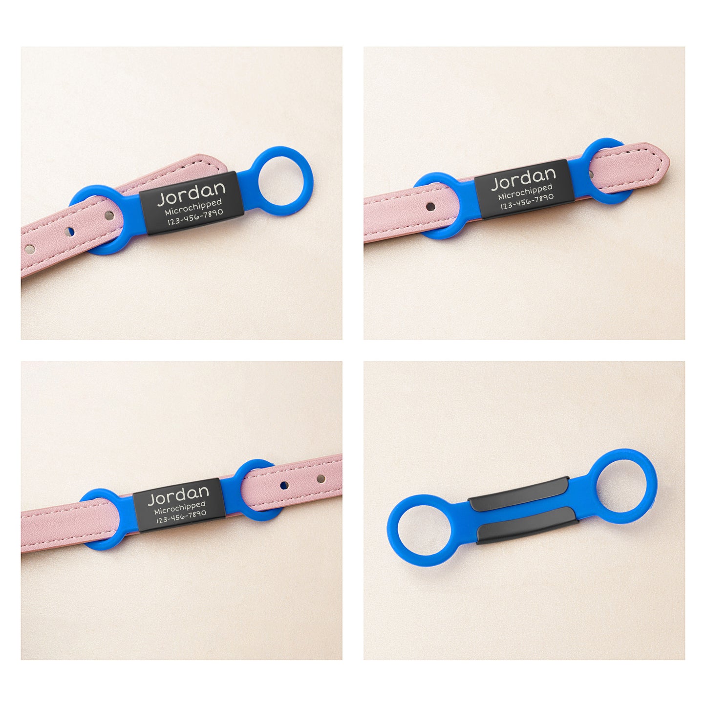 Custom Black Slide-On Pet ID Dog Tag
