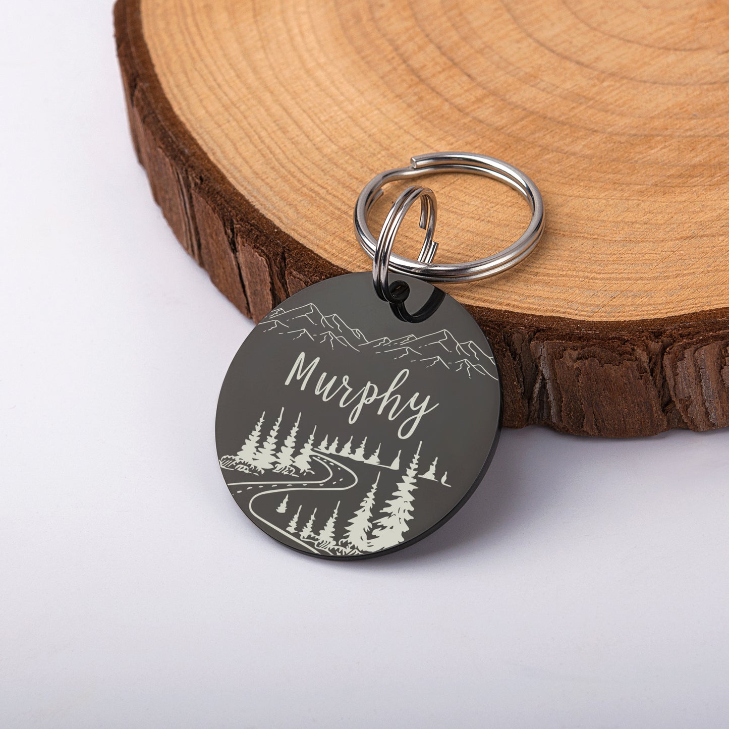 Round Mountain Road Pet ID Dog Tag