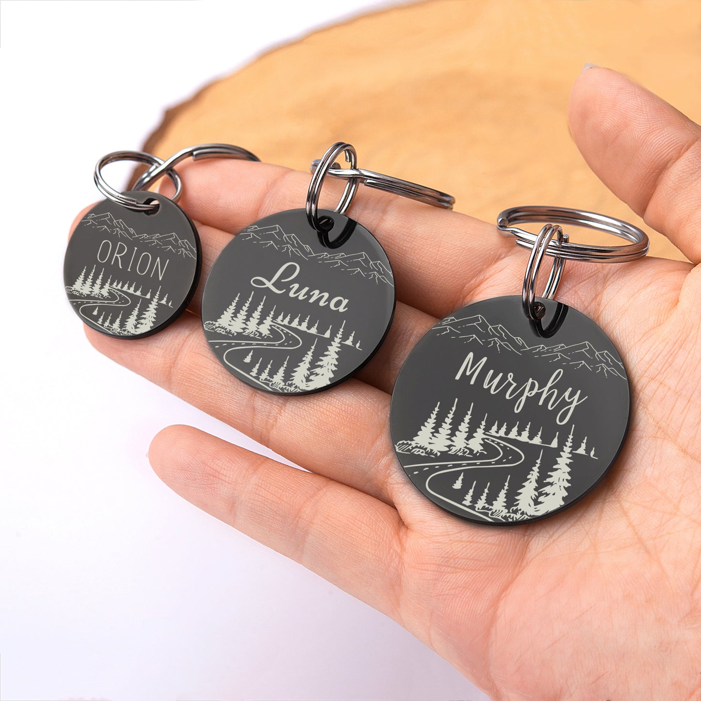 Round Mountain Road Pet ID Dog Tag