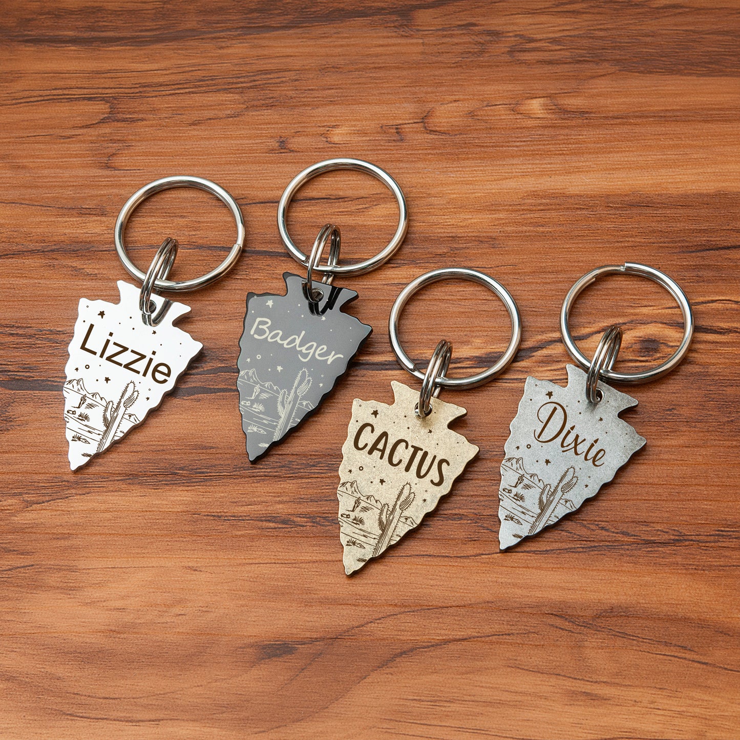 Starry Night Arrowhead Pet ID Tag