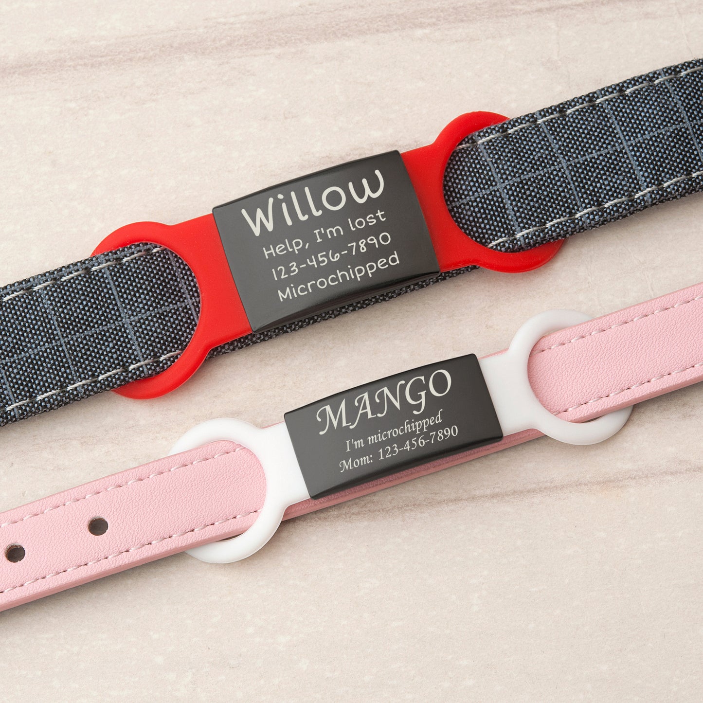 Custom Black Slide-On Pet ID Dog Tag