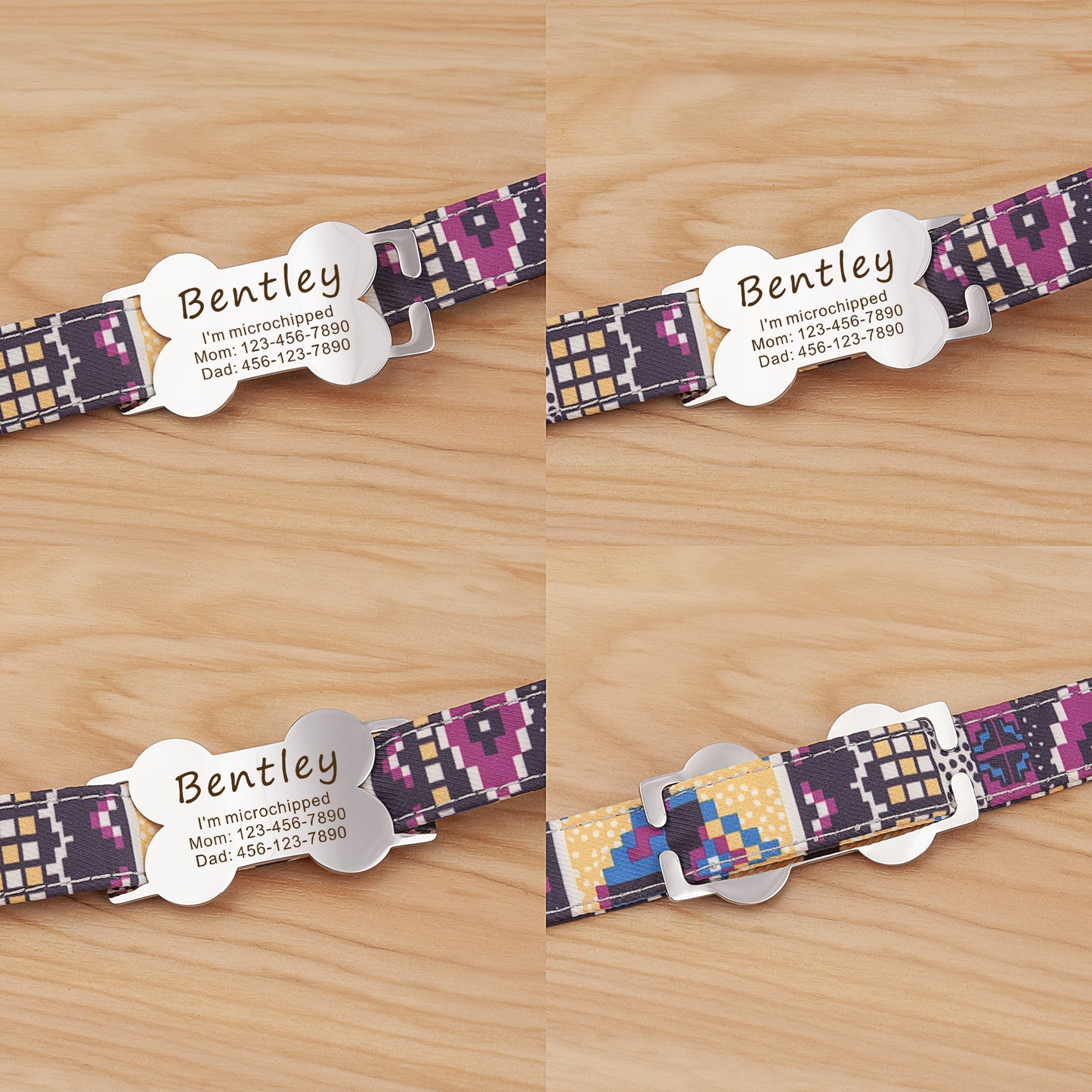 Dog Bone Stainless Steel Slide-On Pet ID Tag