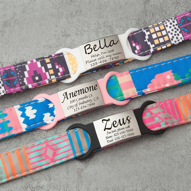 Personalized Silicon Slide-On Silent Pet ID Name Tag
