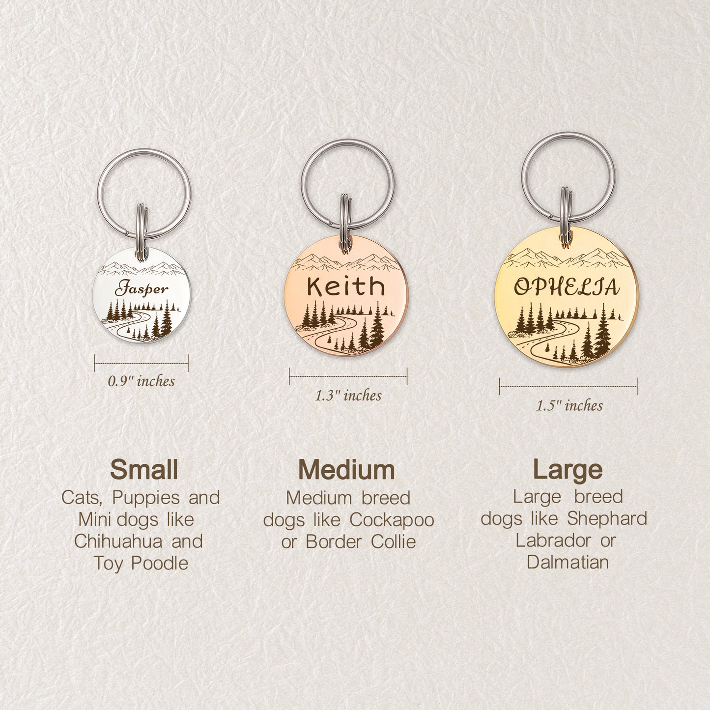 Round Mountain Road Pet ID Dog Tag