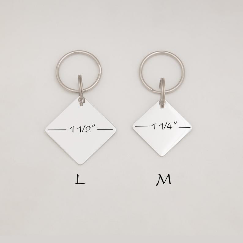Diamond Landscape Collar Pet ID Dog Tag