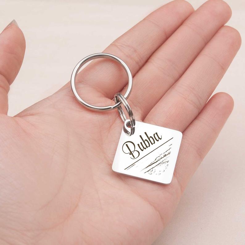Diamond Landscape Collar Pet ID Dog Tag