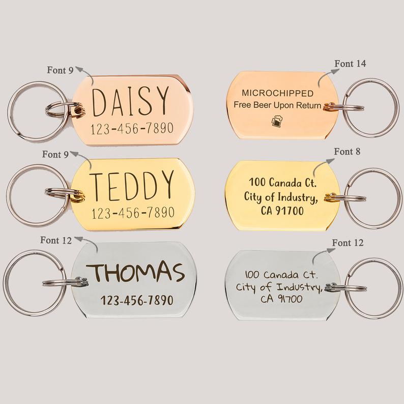 Classic Dog Tag Pet ID Dog Tag