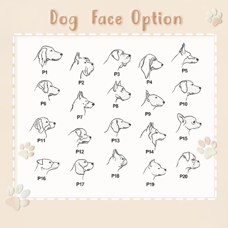 Round Dog Breed Icon Pet ID Dog Tag