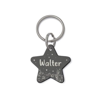Star Desert Night Sky Pet ID Dog Tag