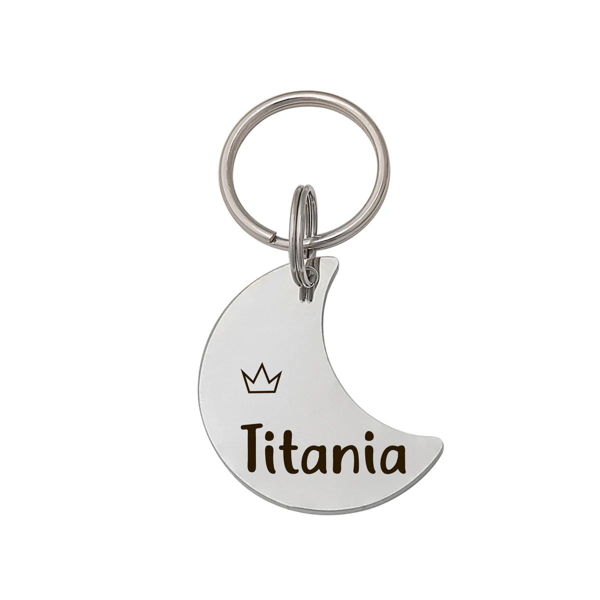 Personalized Moon Shaped Pet ID Tag