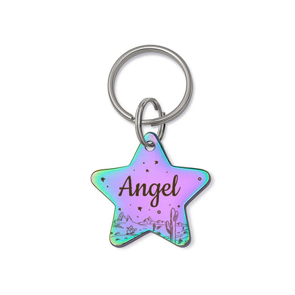 Star Desert Night Sky Pet ID Dog Tag