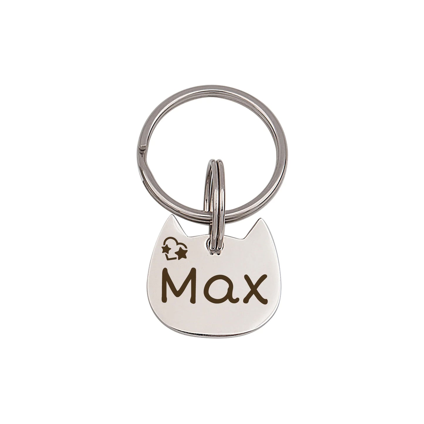 Cat Head Name and Icon Pet ID Tag