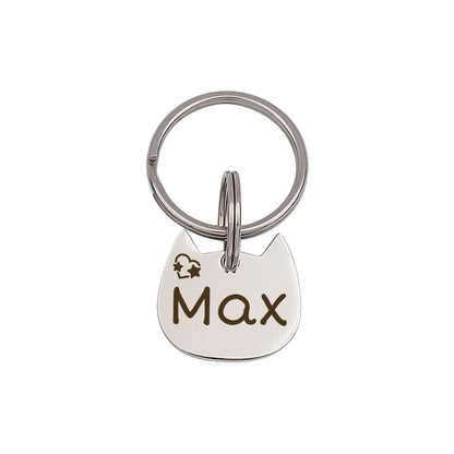 Cat Head Name and Icon Pet ID Tag