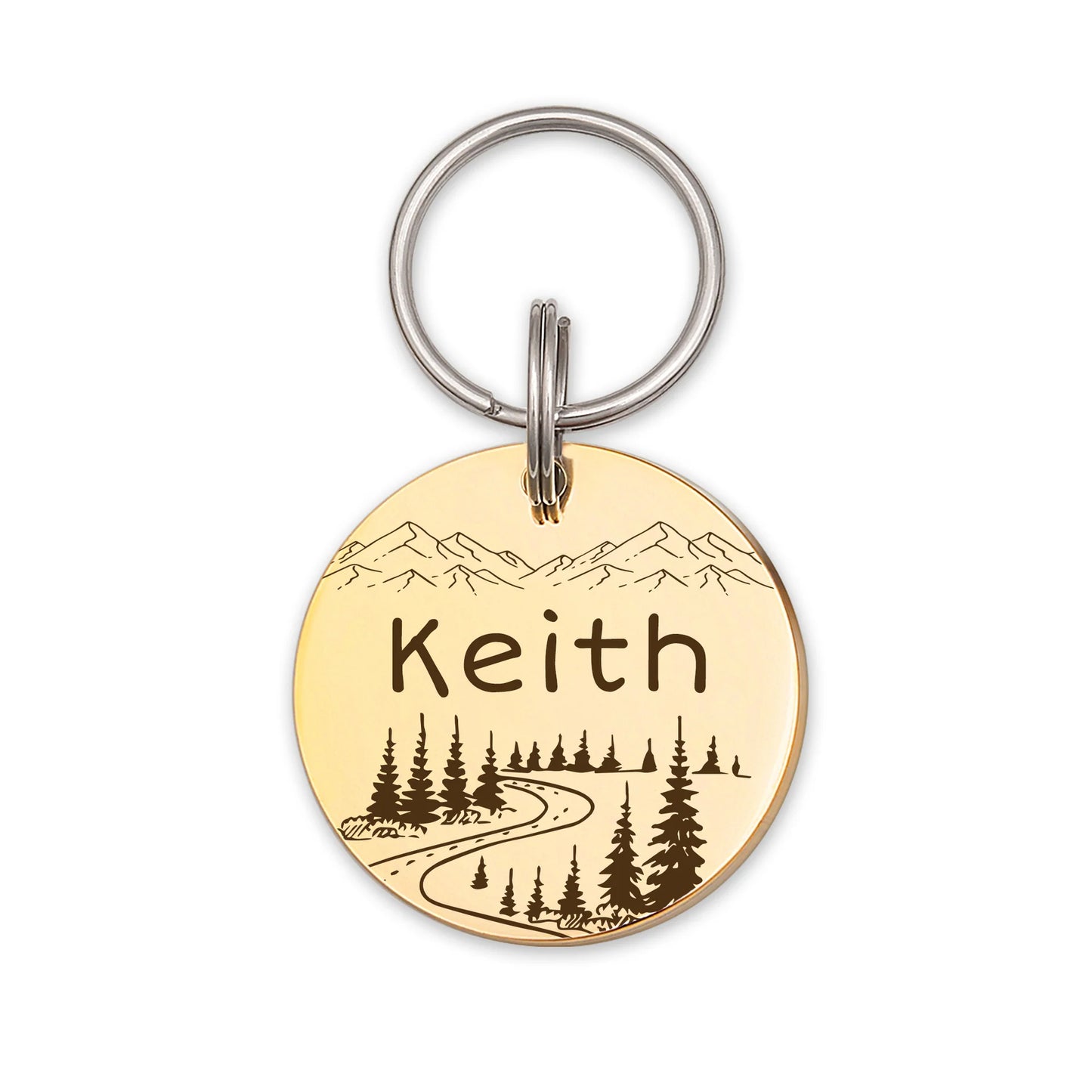 Round Mountain Road Pet ID Dog Tag