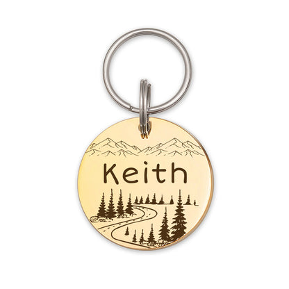 Round Mountain Road Pet ID Dog Tag