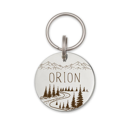 Round Mountain Road Pet ID Dog Tag