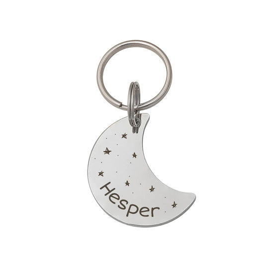 Star Moon Pet ID Dog Tag