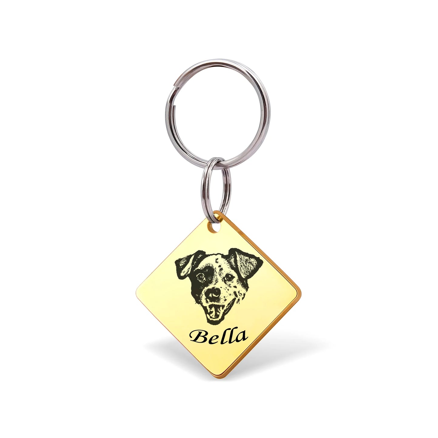 Diamond Pet Portrait Pet ID Dog Tag