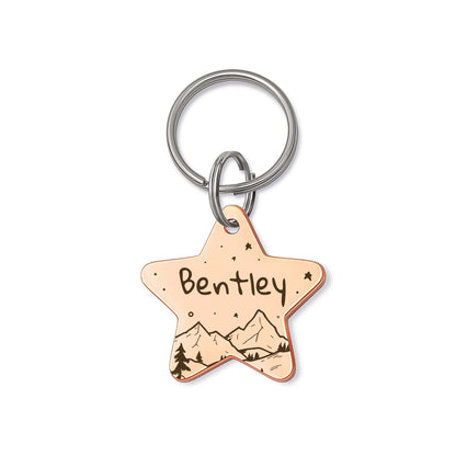 Star Mountain Starry Sky Pet ID Dog Tag