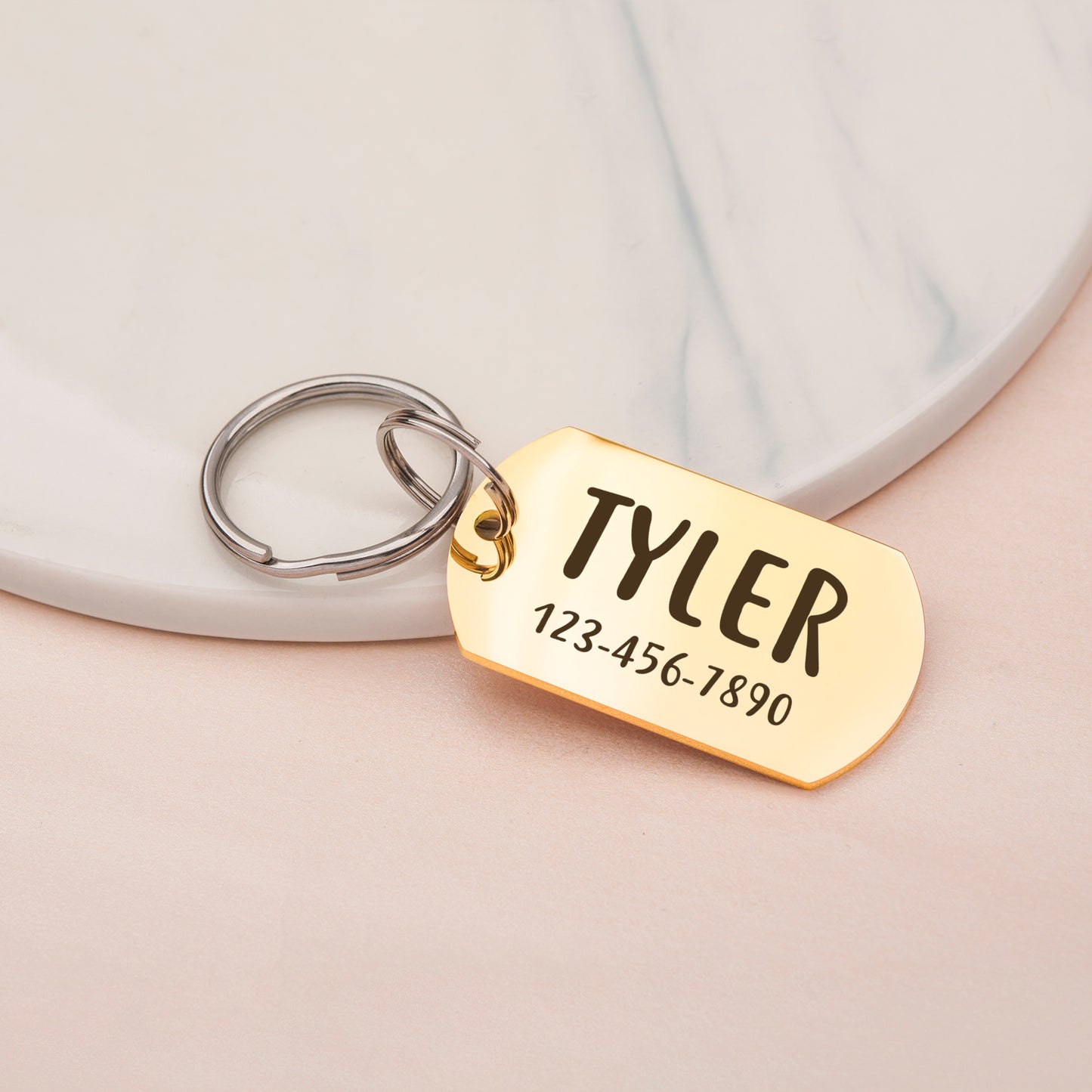 Personalized Dog Tag Shaped Classic Pet ID Dog Tag