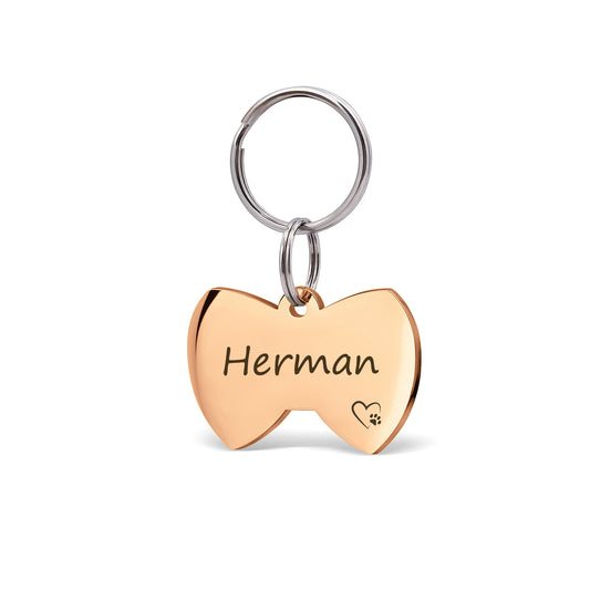 Bow Tie Pet ID Dog Tag