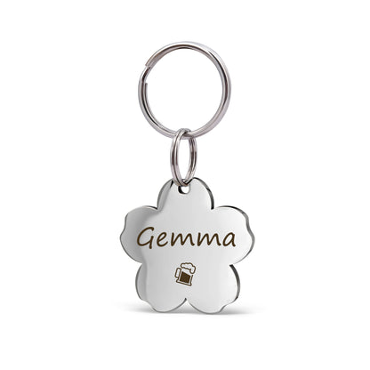 Cherry Blossom Pet ID Dog Tag