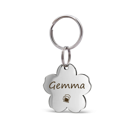 Cherry Blossom Pet ID Dog Tag