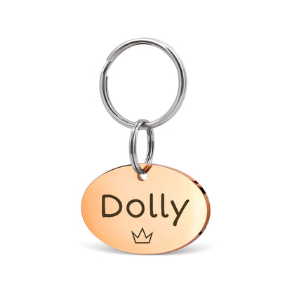 Oval Name and Icon Shaped Pet Tag