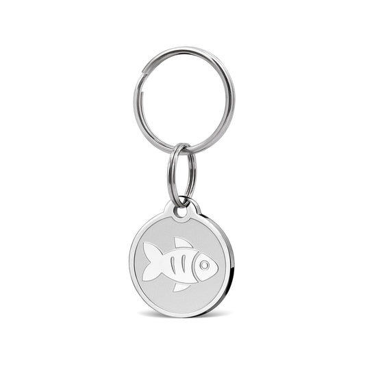 Fish Pattern Round Pet Tag