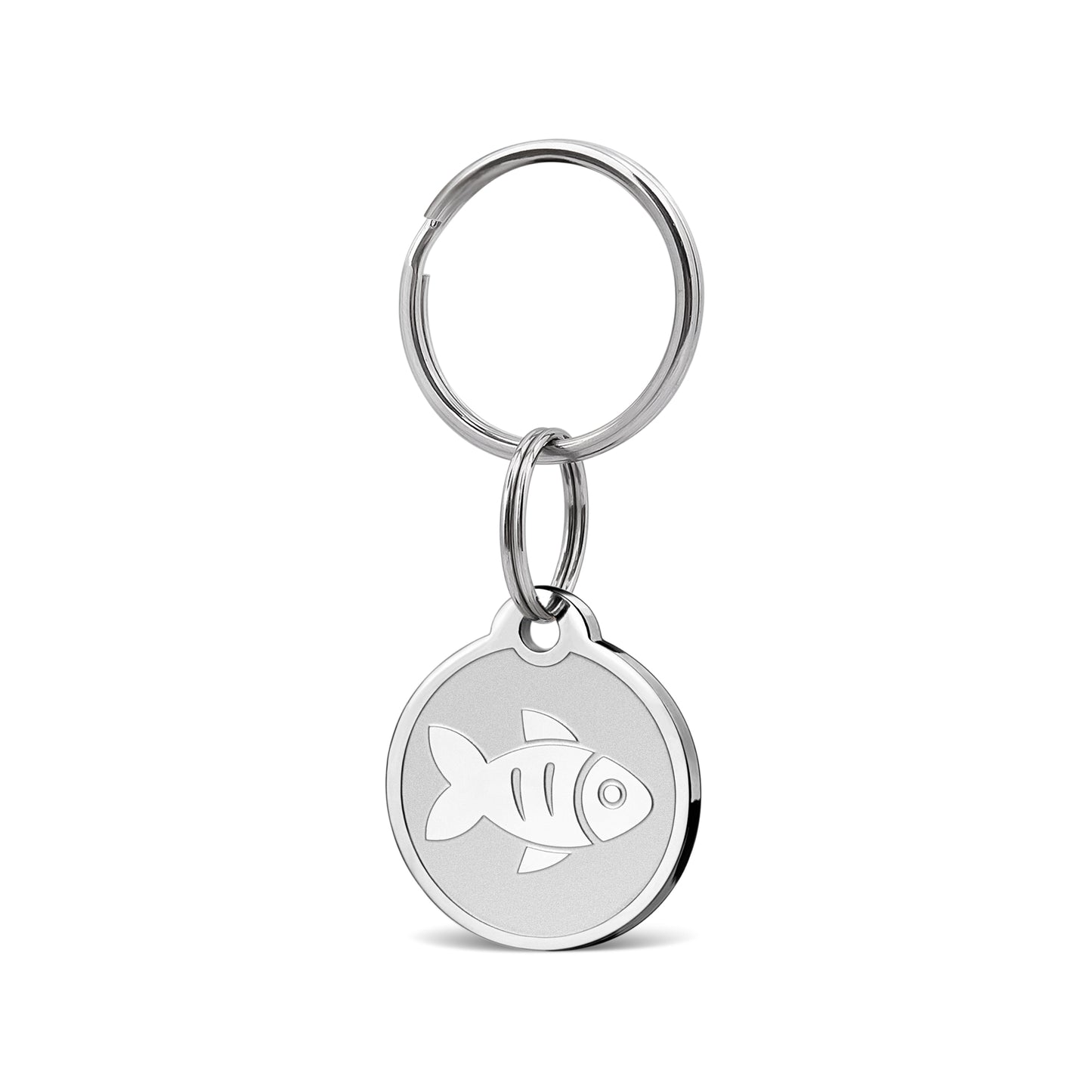 Custom Frosted Round Cat Tag