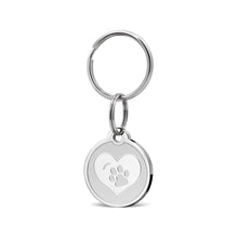 Load image into Gallery viewer, Custom Heart Pattern Round Cat Pet Tag
