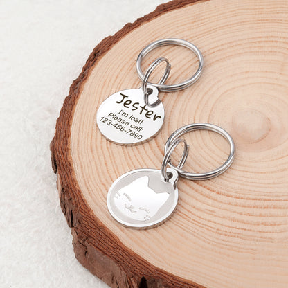 Round Cat Pet ID Tag