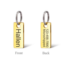 Load image into Gallery viewer, Personalized Mini Rectangle Shape Dog Tag Add-On
