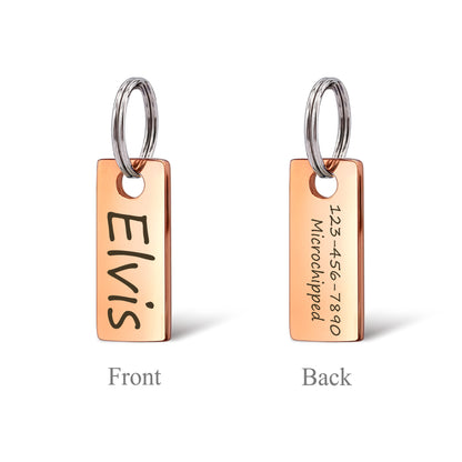 Mini Rectangle Shape Dog Tag Add-On