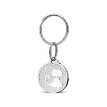 Load image into Gallery viewer, Custom Moon and Stars Pattern Round Cat Pet Tag
