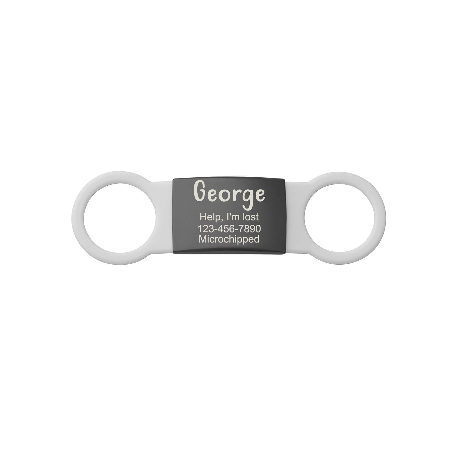 Custom Black Slide-On Pet ID Dog Tag