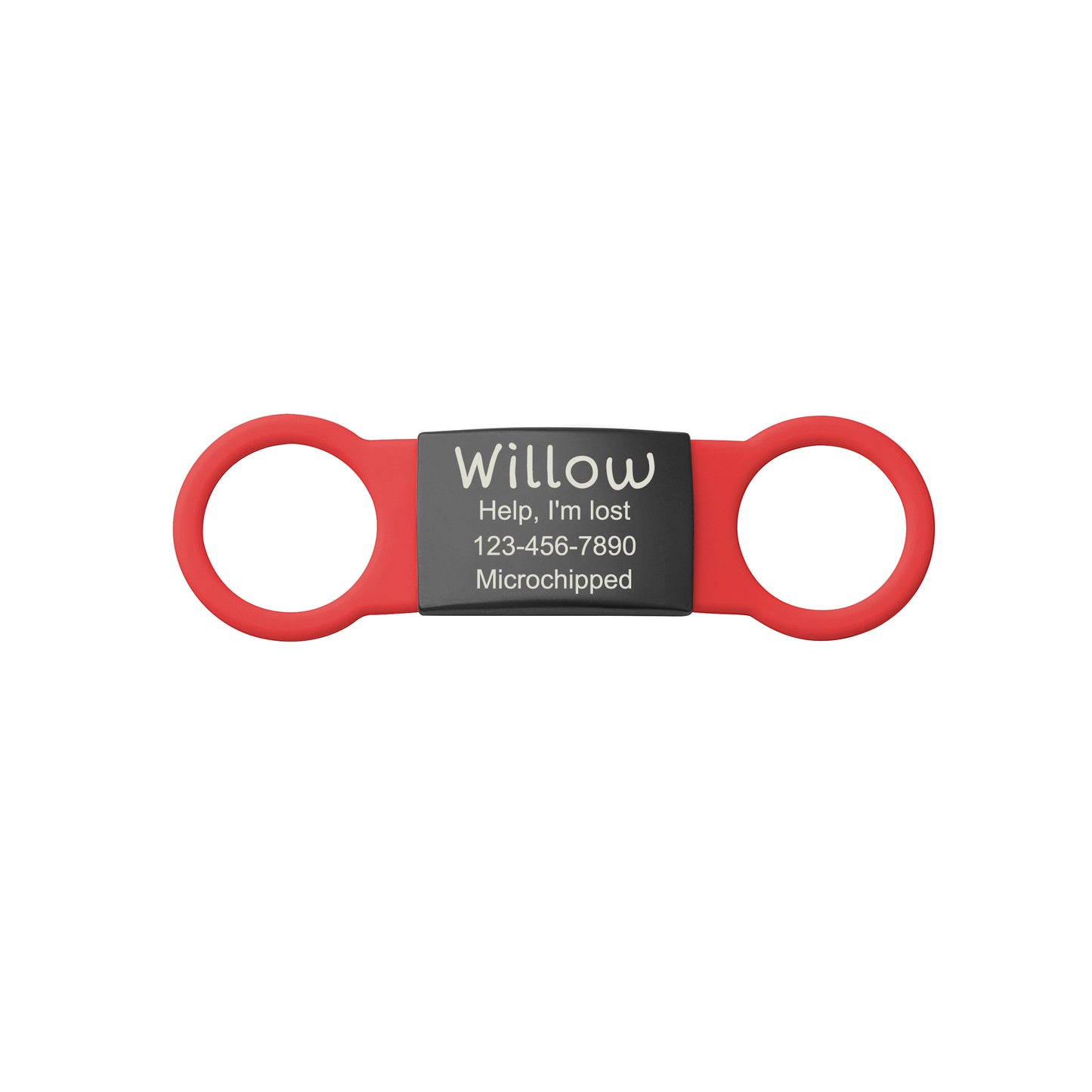 Custom Black Slide-On Pet ID Dog Tag