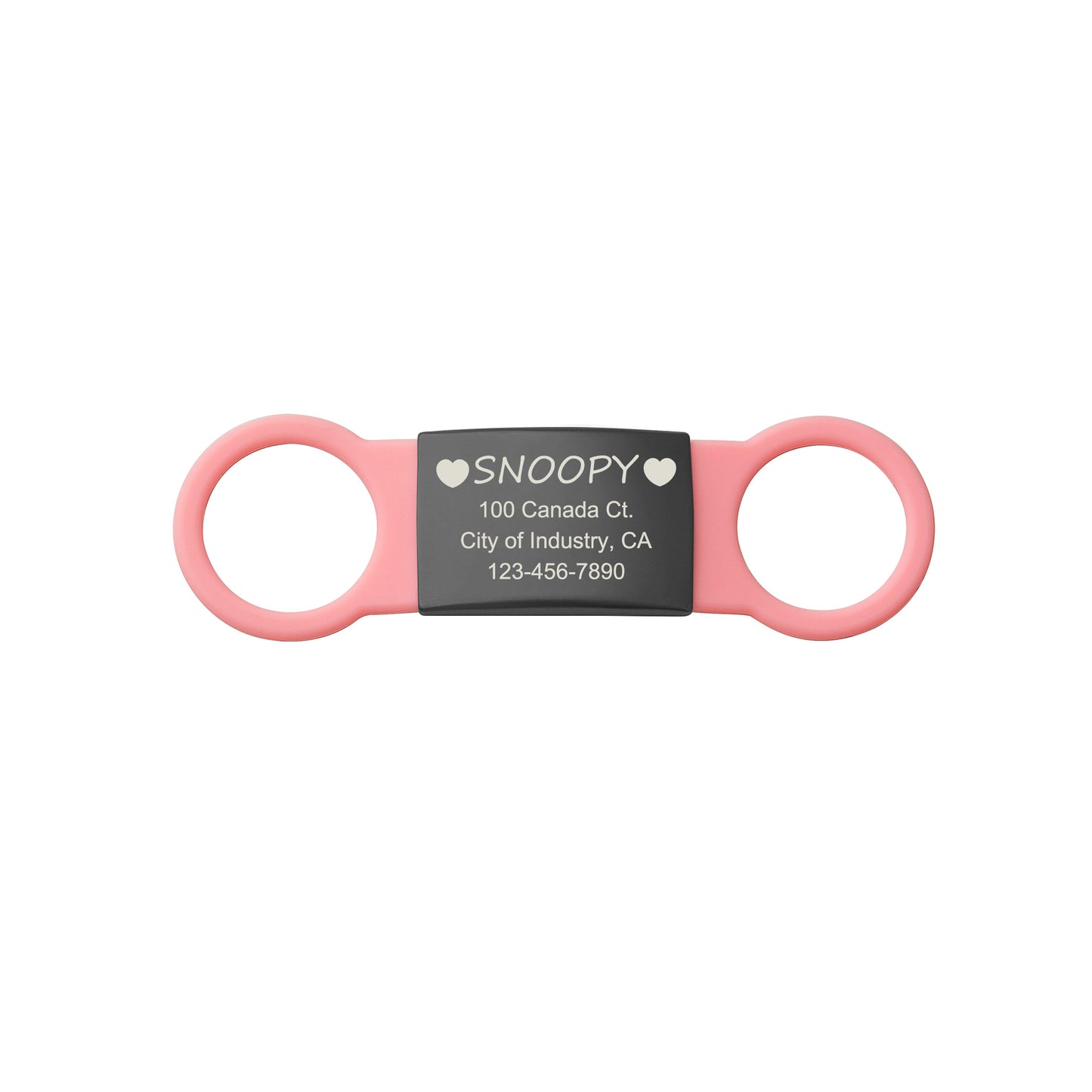 Custom Black Slide-On Pet ID Dog Tag